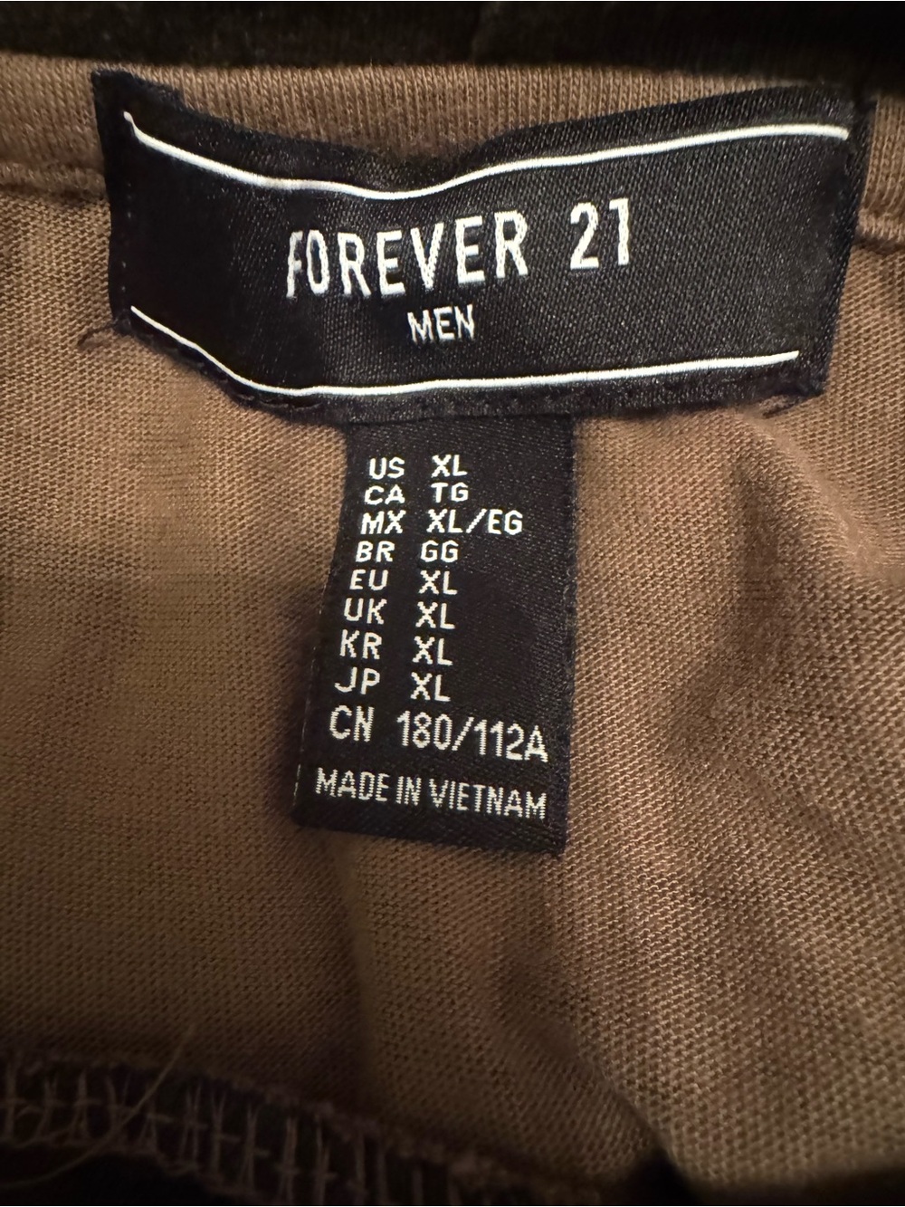 Forever 21 Men Camo Short Sleeve Hoodie Utility Pocket Brown Black XL‎ - Picture 7 of 9